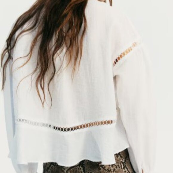 H&M Oversized Blouse with Lace Inset - Picture 2 of 6